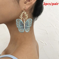 butterfly, exaggeratedearring, pendantearring, butterfly earrings