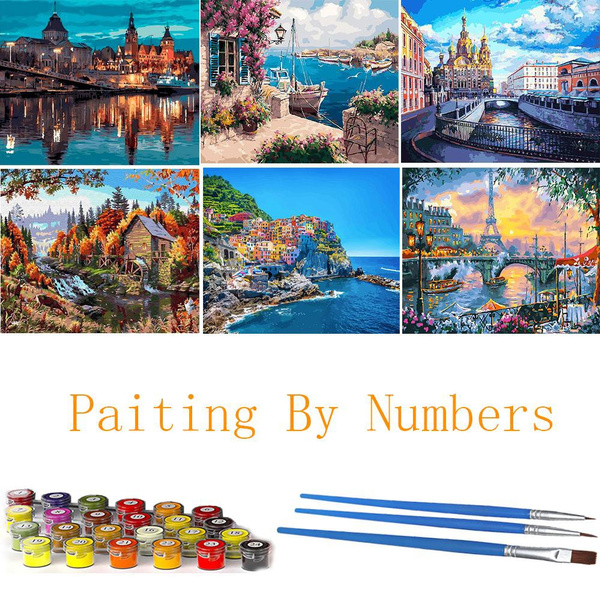 FIYO Diy Oil Paint by Numbers Kits for Adults and Kids Beginner on