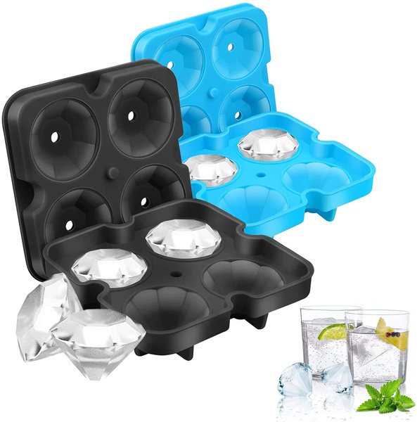 2 Pack Silicone Ice Cube Tray, Ice Cube Trays Molds, Large Ice