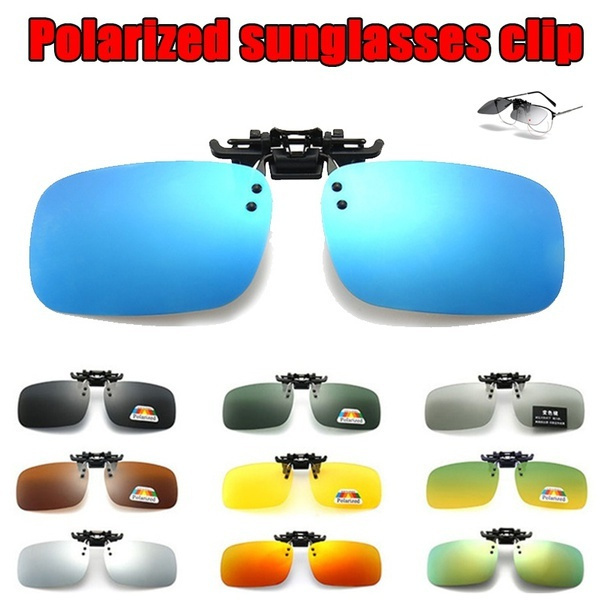UV400 Driving Glasses  Day Night Vision Polarized Sunglasses Clip-on Anti-Glare 