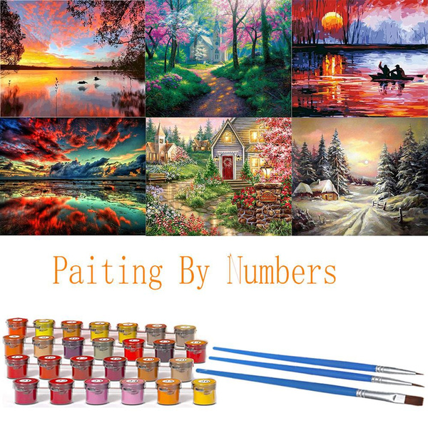 FIYO Diy Oil Paint by Numbers Kits for Adults and Kids Beginner on