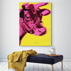 warhol, art, cow, Colorful