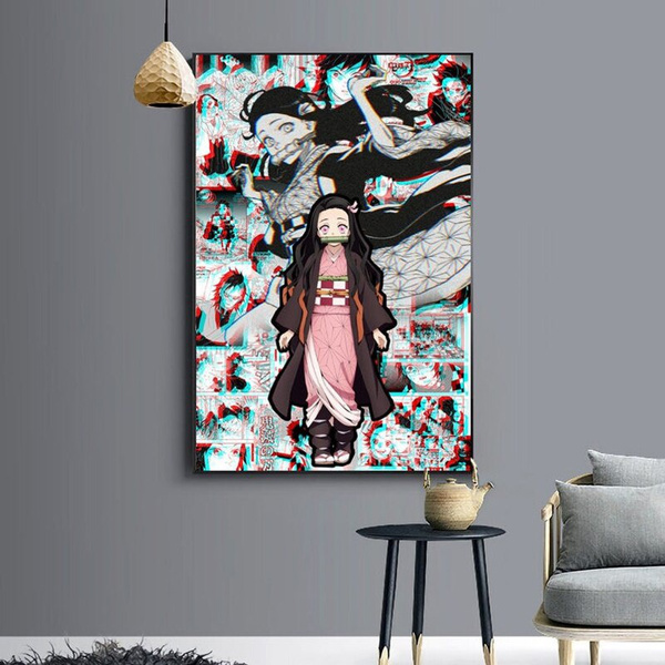 Canvas Printed Modern Demon Slayer Kimetsu No Yaiba Poster Home