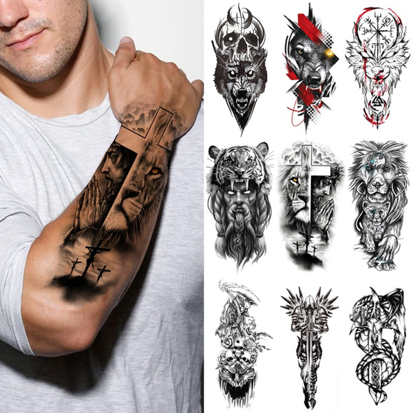 tattoo, crown, art, wolftattoosticker