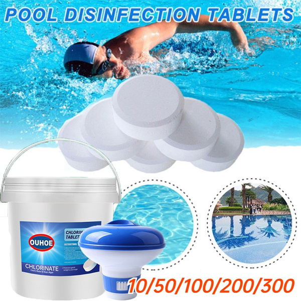 Swimming Pool Chlorine Tablets 50Pcs Swimming Pool Chlorine Tablets Spa Cleaning Tablets Effectively Pool Clear Chlorine Tablets Anggrek Otros