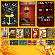 Decor, alchohol, Vintage, bar sign