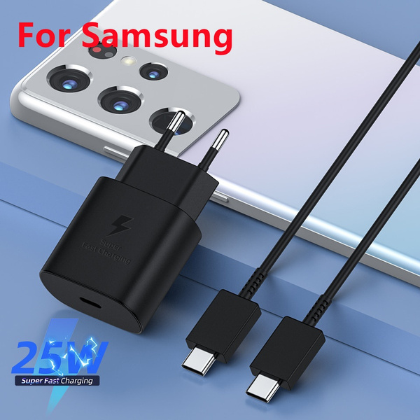 For Samsung S20 Super Fast Charger 25W Quick Charge Adapter Type C To