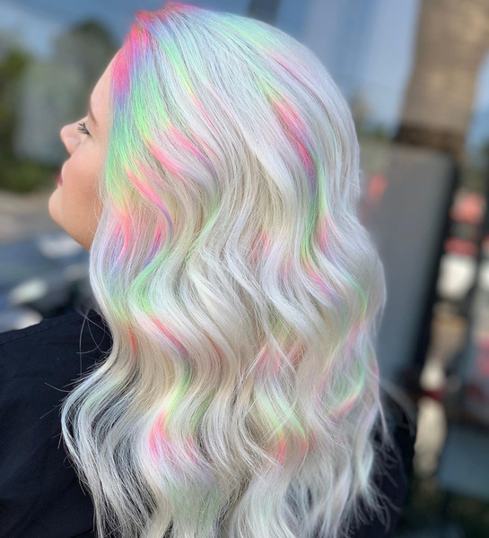 rainbow wig long