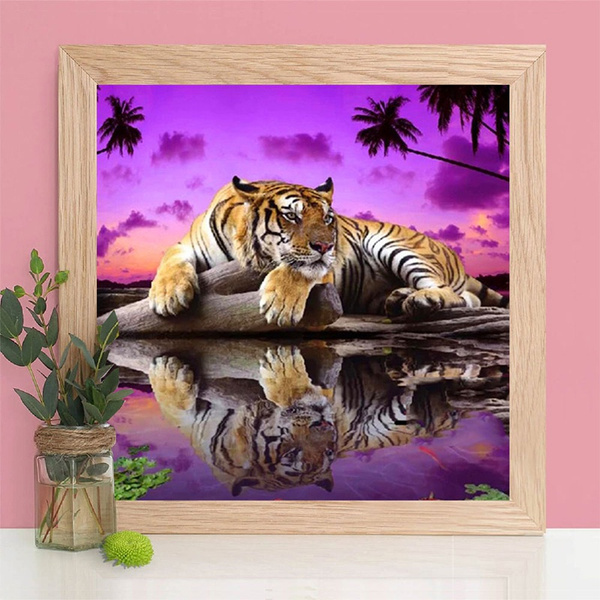 Cheap 5D DIY Diamond Art Painting Kits Animal Diamond Embroidery Sale Tiger  Pictures Of Rhinestones Mosaic Decor For Home