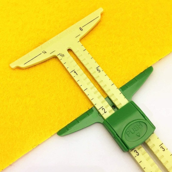 5-in-1 Plastic Tailor Ruler Sliding Gauge