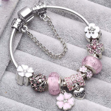 Sterling, Bracelet, Flowers, Necklace