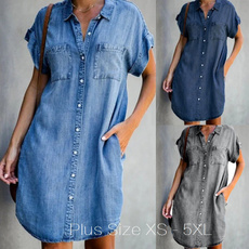 denim dress, Blues, Fashion, Shirt