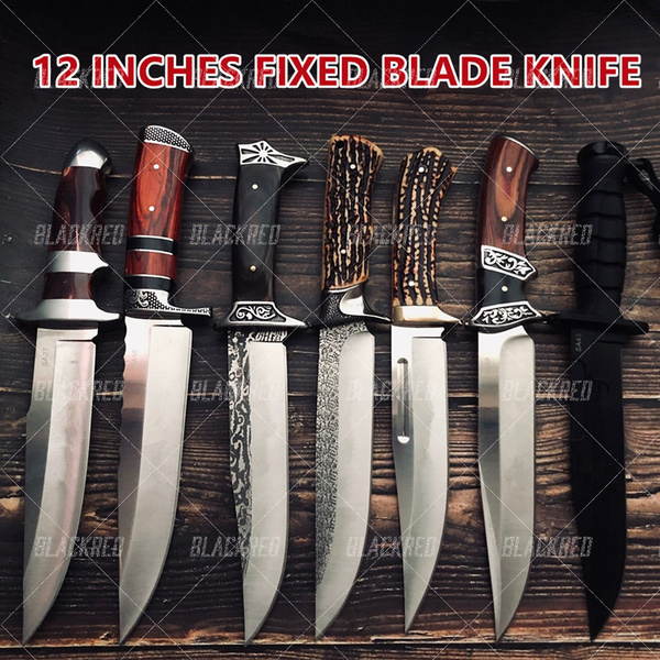 12 INCHES Fixed Blade Knife Military Hunting Knife Tactical Combat
