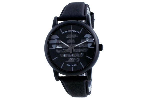 Emporio Armani Luigi Skeleton Leather Automatic Ar60032 Men's