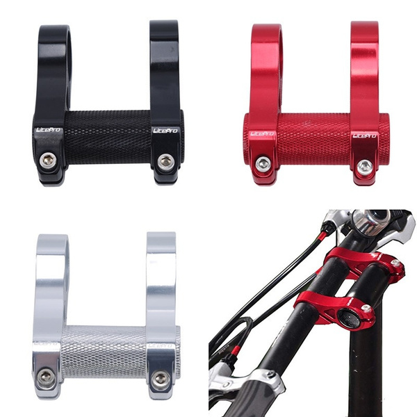 Bicycle Double Stem Riser Bicyle Handlebar Stem Adjustable Folding Bike