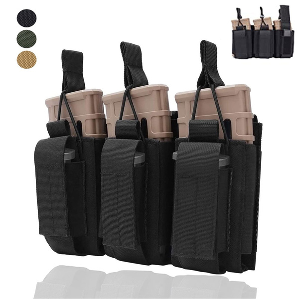 Tactical Molle Magazine Pouch Double/Triple Rifle Pistol Mag Pouch 2 ...