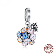 Sterling, Flowers, Jewelry, Colorful