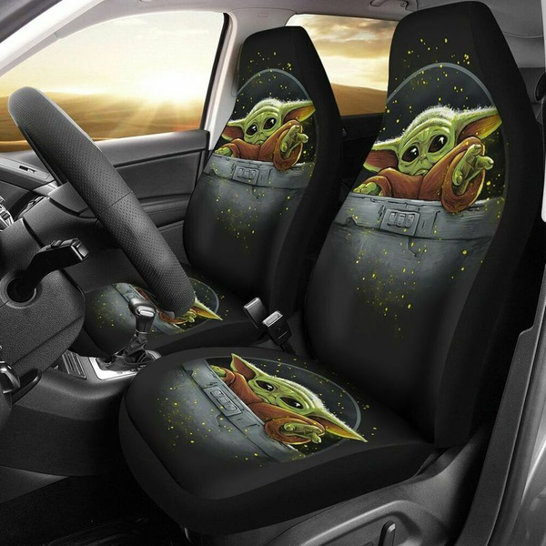 Mandalorian Yoda Baby Cute Car Decor Seat Cover Polar Fleece 100 Poly Wish - Decorative Baby Car Seat Covers
