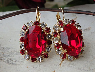 DIAMOND, gold, Stud Earring, wedding earrings
