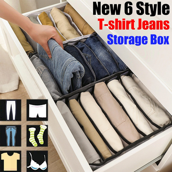 Underwear Bra Drawer Box Sock Panties Trousers Pants Jeans T-Shirt Tie  Clothes Storage Foldable Mesh Case Closet Save Organizers