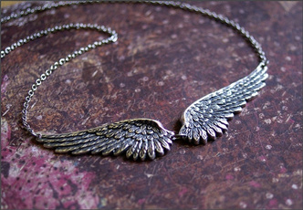 wingnecklace, angelwingchoker, Jewelry, Angel