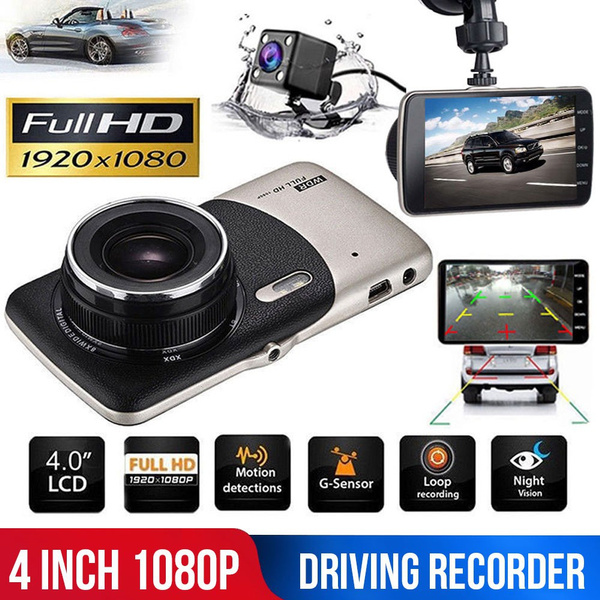 FHD 1080P Dual Lens Car DVR Dash Cam Video Recorder G-Sensor Front/Inside  Camera