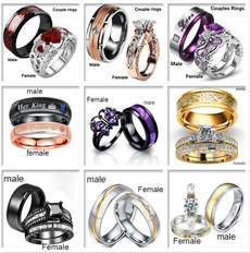 Sterling, Steel, Fashion, wedding ring