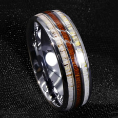 8MM, tungstenring, Gifts For Men, Silver Ring