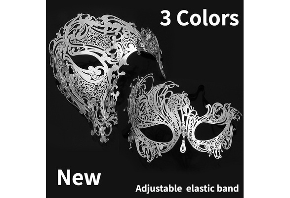 Or Argent Métal Découpe Laser Crâne Vénitien Mascarade Halloween Hommes Femmes Masque Or Argent Métal Découpe Laser Crâne Vénitien Mascarade Halloween Hommes Femmes Masque