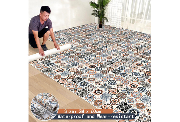 OSALADI 15 Pcs Tile Floor Stickers Vinyl Plank Flooring Bathroom Floor Tile  Carpet Tiles Vinyl Flooring Tile Stickers Self-Adhesive Oil-Proof Tile