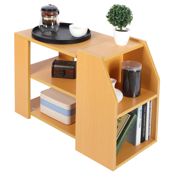3 Tier Modern Bookshelf Storage Rack, Coffee Table Sofa Bookcase