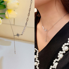 clavicle  chain, Design, Star, Jewelry
