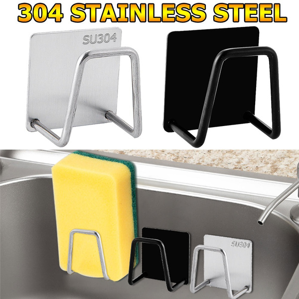 Kitchen Sink Aluminum Storage Organizer Stainless Steel Sponge