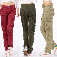 cottonsolidcolor, multipocket, Cargo pants, pants