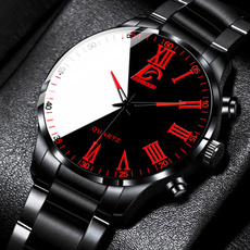 Steel, Fashion, leather strap, business watch