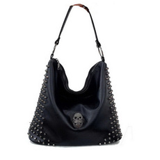 women bags, leather purse, skull, Totes