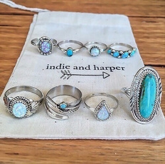 Sterling, Turquoise, Fashion, Simple