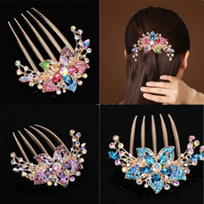 DIAMOND, headdress, Jewelry, flowerhairpin