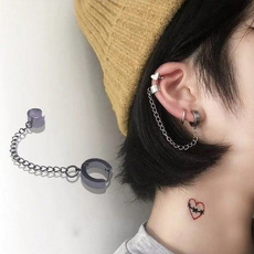 titaniumsteelearchain, Fashion, punk earring, Gifts