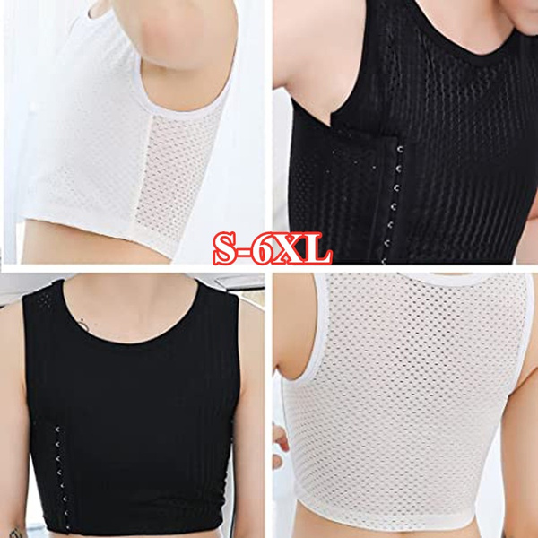 Bafully Dameskorset, korte band, borst, transgender, Tomboy, FTM, ademend, elastisch, tanktop, vest (DE/NL/SE/PL, Alfabetisch, XL, Regular, Regular