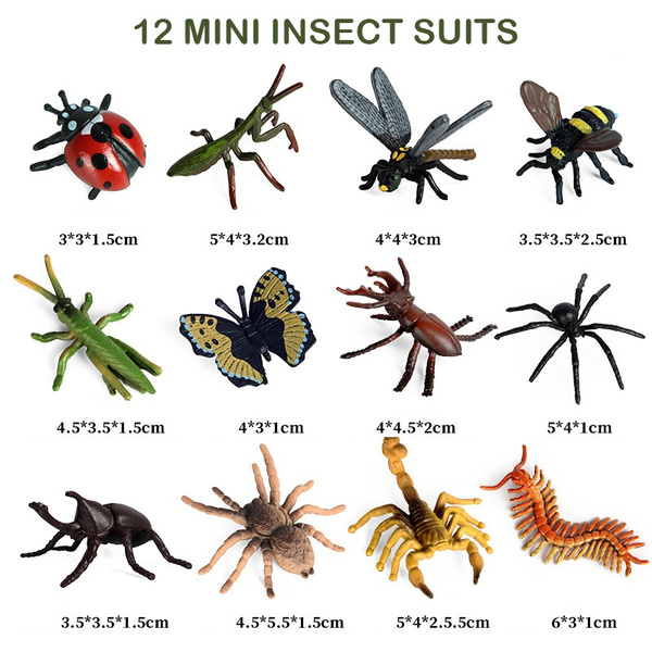 Insects Lifelike Animal Model Figures Simulation Toy Toys Set Kids Children 