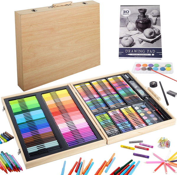 Art Set for Kids, KINSPORY 86PC Coloring Art Kit, Wooden Drawing Art  Supplies Case, Sketch Book, Markers Crayon Colour Pencils for Budding  Artists Kids Teens Boys Girls (Blue) - Coupon Codes, Promo