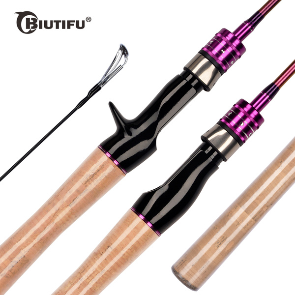 BIUTIFU UL Spinning Casting Lure Fishing Rod 1.68 1.8 1.98 2.1 2.25m T800  Carbon 1-12g Ultralight Baitcasting Trout Solid Tip
