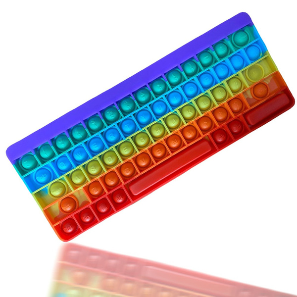 rainbow keyboard pop it