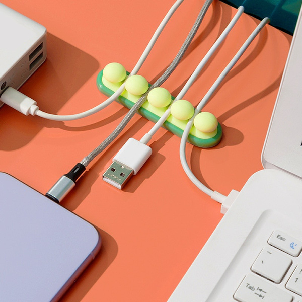 Silicone Desk Organizer Holder  Mouse Cable Usb Wire Organizer