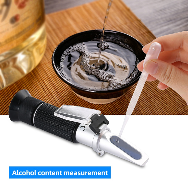 Portable Refractometer Hydrometer for Alcohol Meter Tester 080 Wine Alcohol Tester Meter