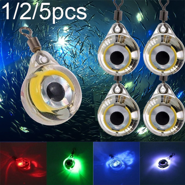 1/2/5pcs Fishing Lights Night Fluorescent Glow LED Underwater Light Lure  for Attracting Fish