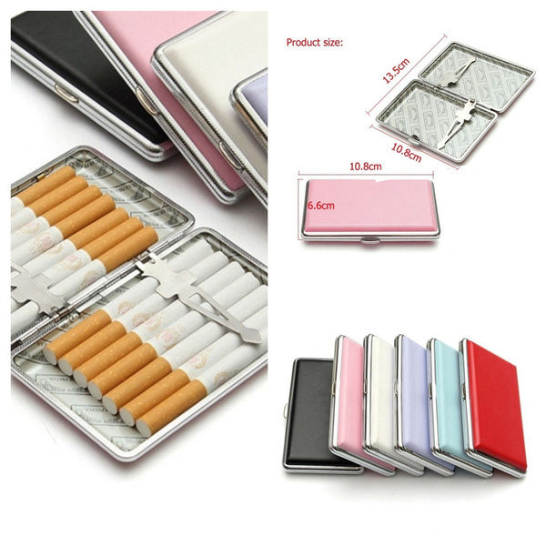 New Leather Tobacco Cigarette Case Box Holder Container Smoking Pouch ...