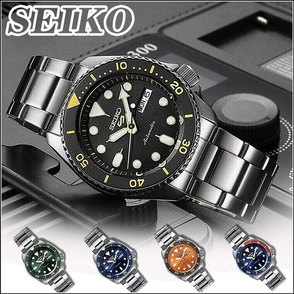 2022 NEW Seiko Watch Quartz Watch Abalone Ring Water Ghost Steel Band Men s Watch