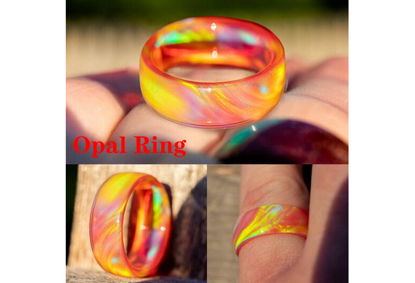 Sunset fire opal ring discount